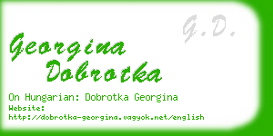 georgina dobrotka business card